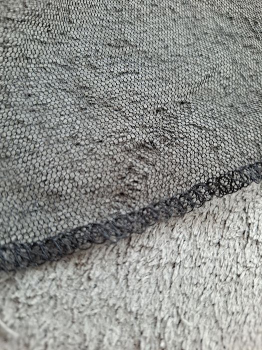 Sexi komplet top+stringi z czarnej siateczki rozmiar S/M