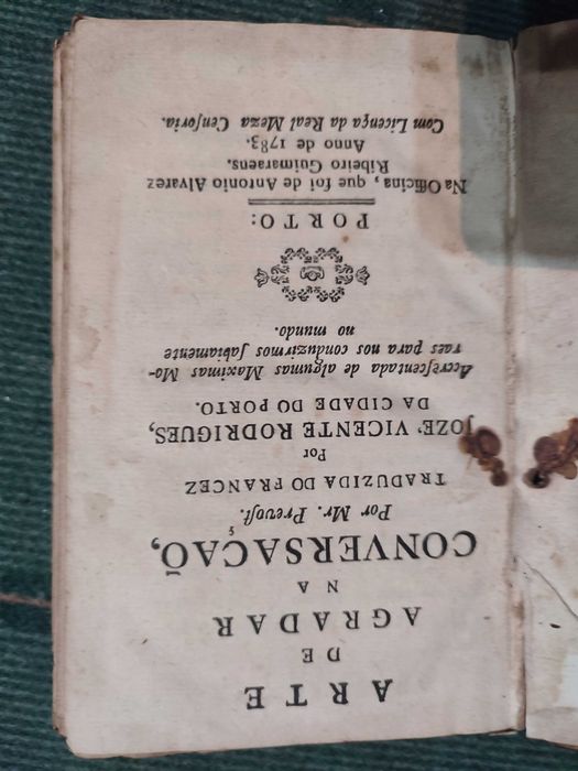 Arte de Agradar na Conversação - 1783