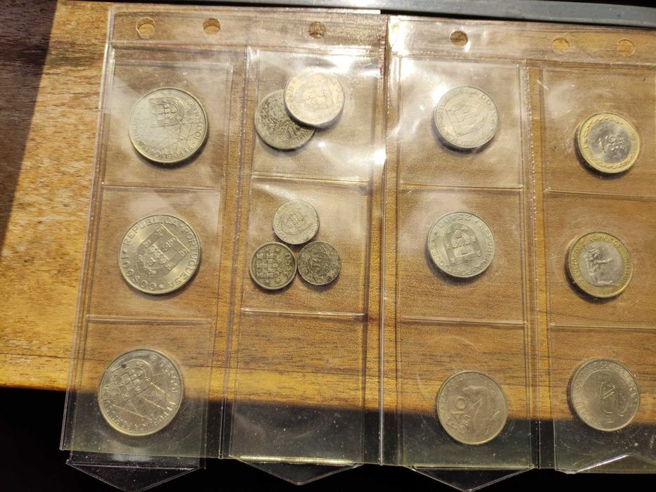 Coleção moedas e notas