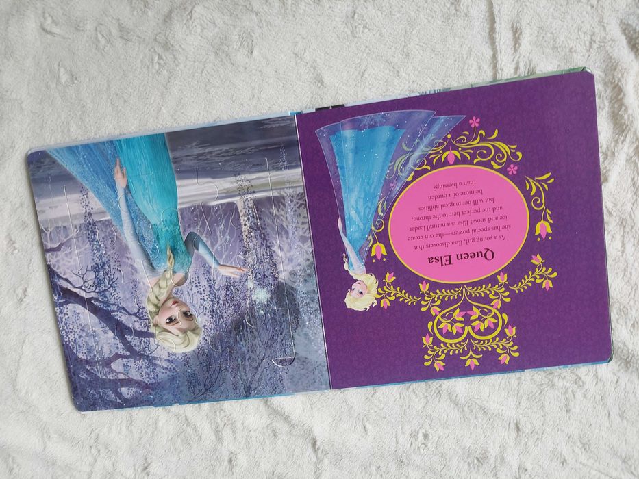 Kraina Lodu Elsa Frozen Książka - puzzle 5 x 12 elem. - po angielsku