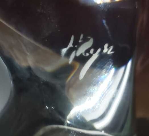 Szkło artystyczne szklana rzeźba forma Henryk Rysz Huta Sabina