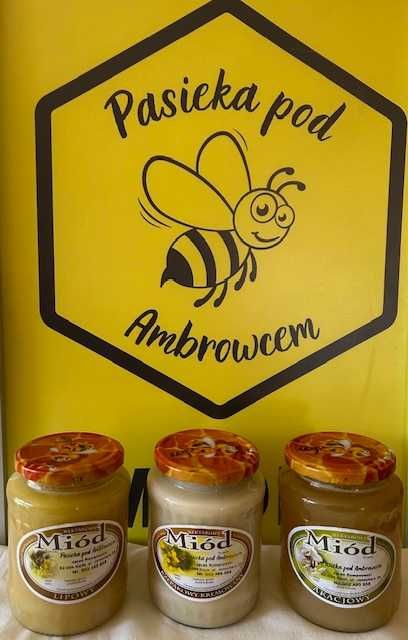 Miód z własnej, hobbystycznej pasieki.
