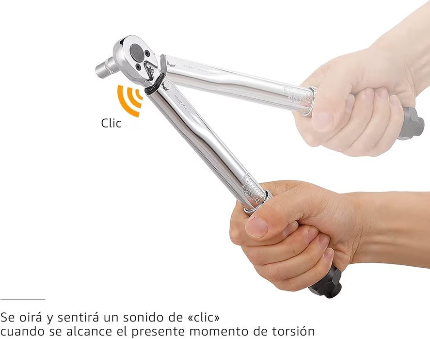Chave dinamométrica de 1/4 polegadas, 3,95-22,5 Nm, 35-200 pol.-lb (Artigo Novo)