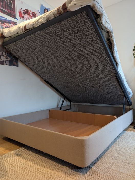 Cama COLMOL casal 140x200 Base Tidy + Colchão COLMOL 140x200