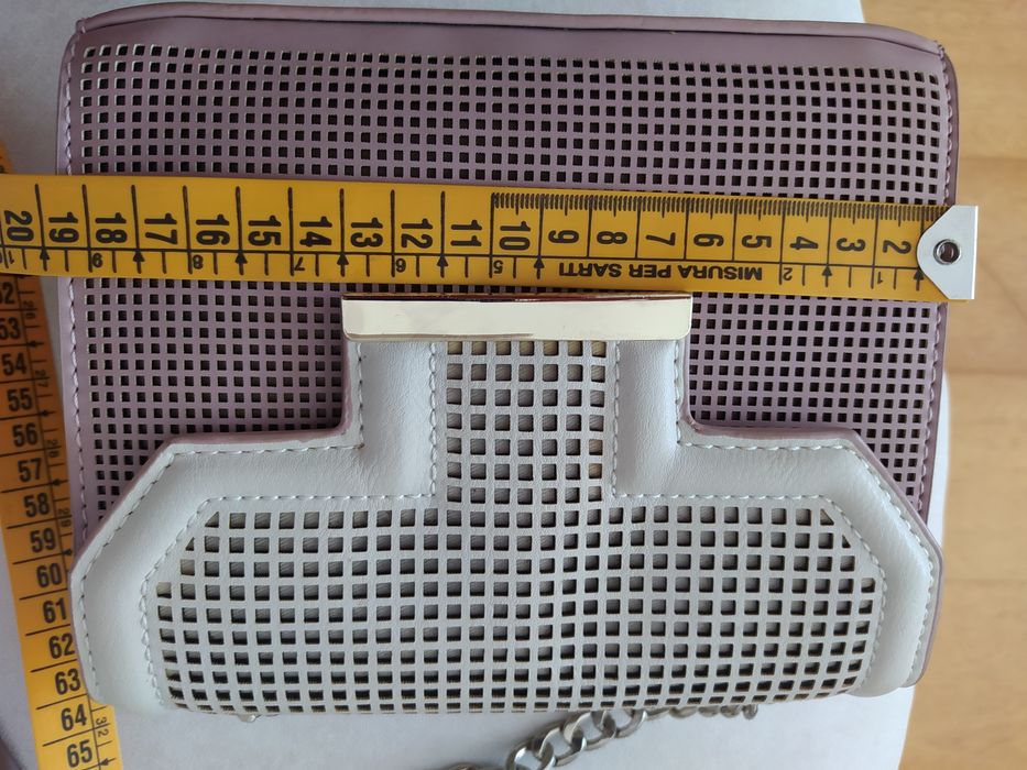 Bolsa da Zara rosa e bege