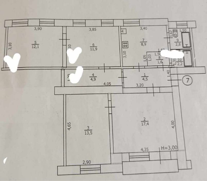 Продам 2-е комнаты в доме квартирного типа (гуртожиток)