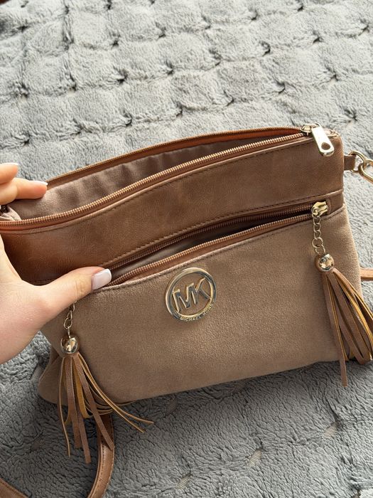 Жіноча сумка через плече бежева Michael Kors