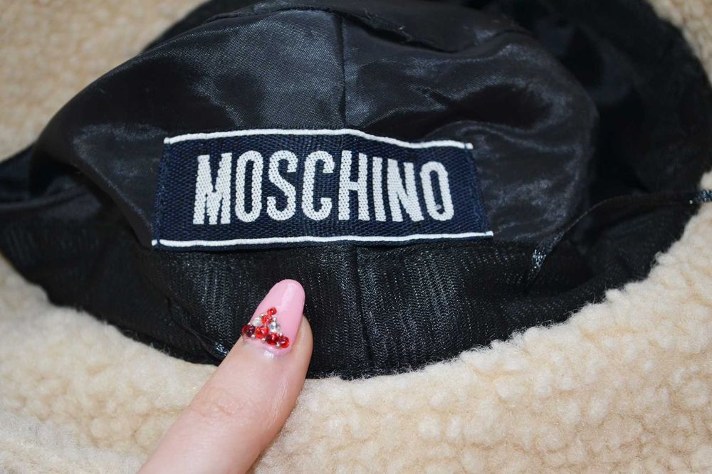 Плюшевая шляпа панама Moschino Москино капелюх