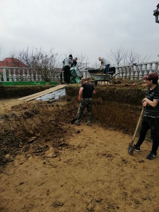 Копка, земляные, земельные работы, траншеи, копаем вручную, техникой ...