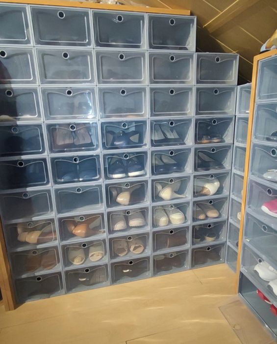 Pudełka na buty organizer do szafy garderoby stojak na buty półka regał