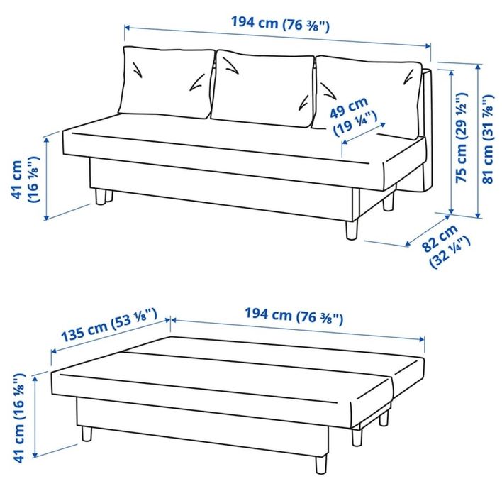 Sofa cama ikea cor bege