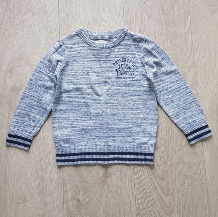 Sweter chłopięcy szary C&A, bawełna 100%, r.98