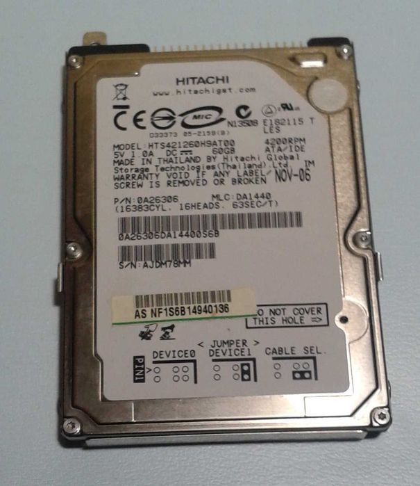 Жесткий диск 60Gb IDE Hitachi