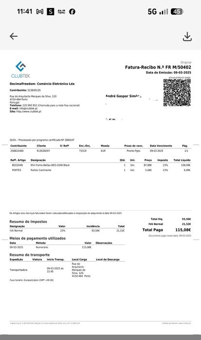 Mini Forno Beltax Novo