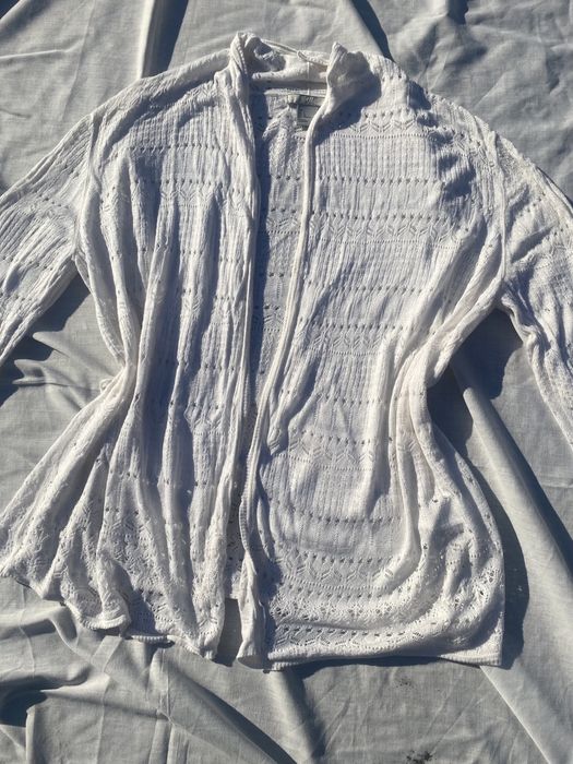 Biała narzutka M 38 H&M coquette