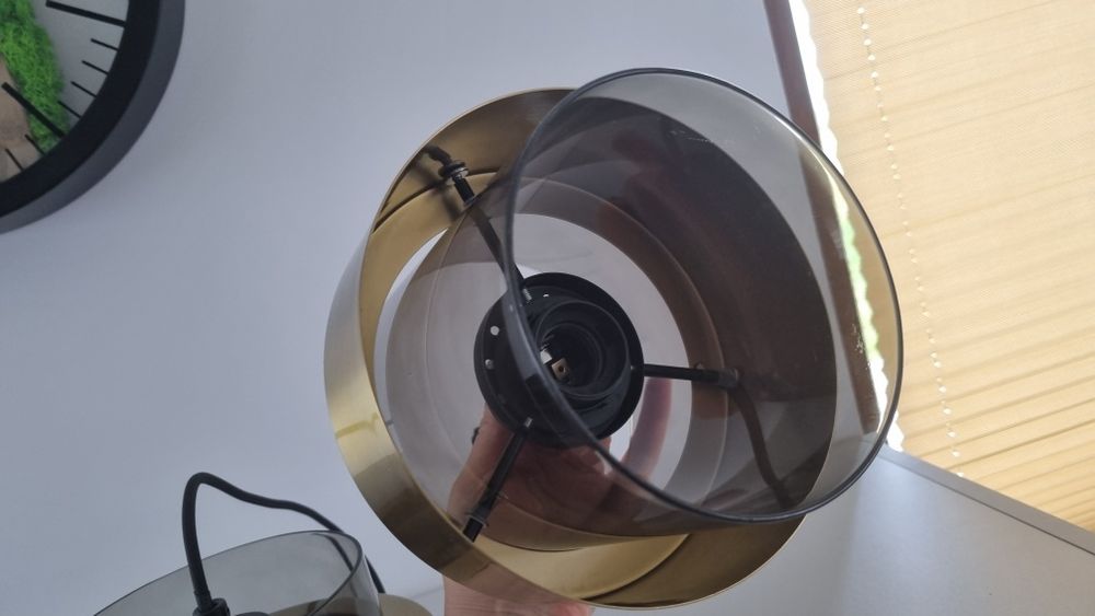 2 szt. Lampy wiszące dymione złota Nowe
