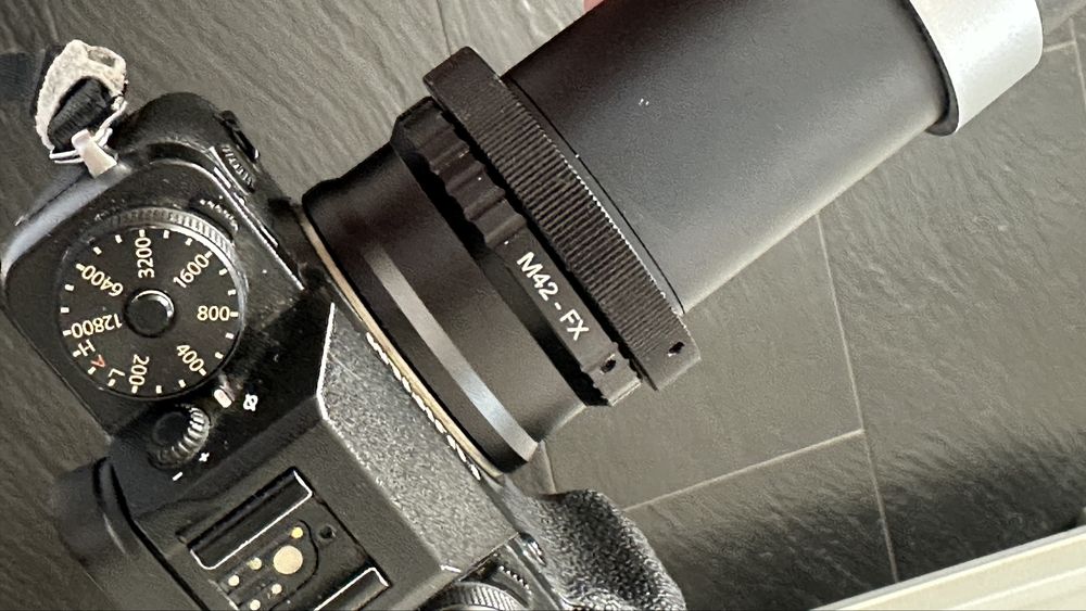 Objectiva tele 400mm 6.3 prinzgalaxy fujifilm x-mount m42