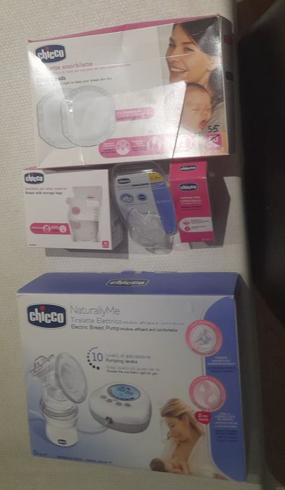 Bomba eléctrica tira leite+discos+sacos congelação+creme mamilos