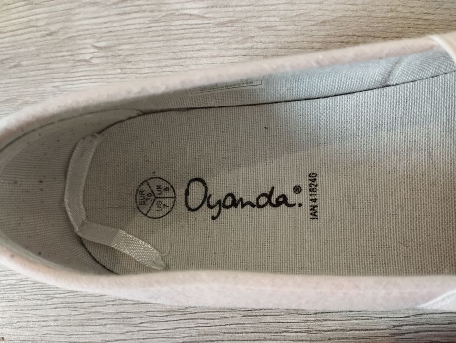 Różowe baleriny półbuty trampki espadryle 38