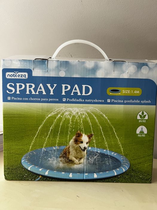 Płytki basen ogrodowy z fontannami dla psa! Aż 140 cm!