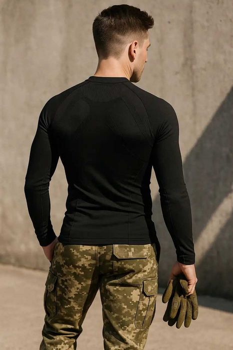 Чоловіча термофутболка довгий рукав Accapi Baselayer, Military/Black