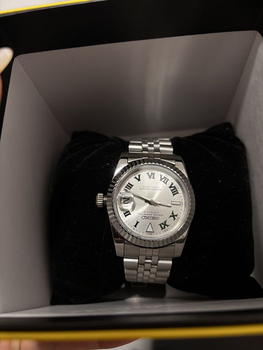 Relogio seiko perola branca