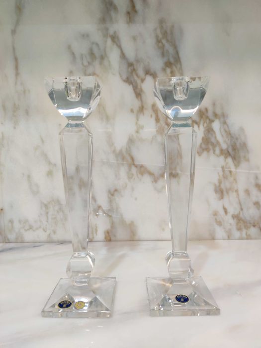 Castiçais de cristal Bohemia (30,5cm) - modelo Olympia