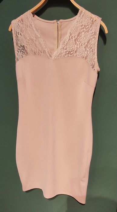 Sukienka elegancka, beżowa S/M