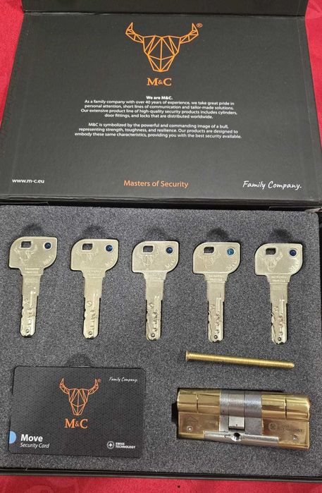 Cilindro Alta Segurança M&C MOVE – 5 Chaves + Cartão Segurança
