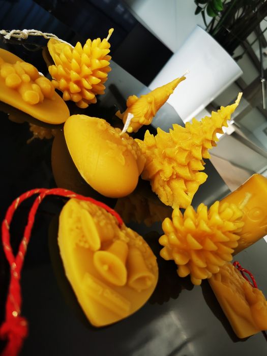 Miód świece boxy świąteczne