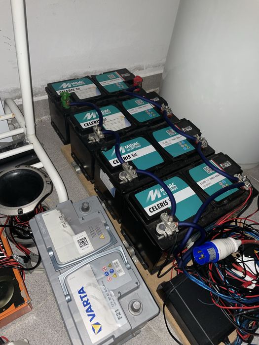 4x baterias italianas MIDAC 100 amperes 12v
