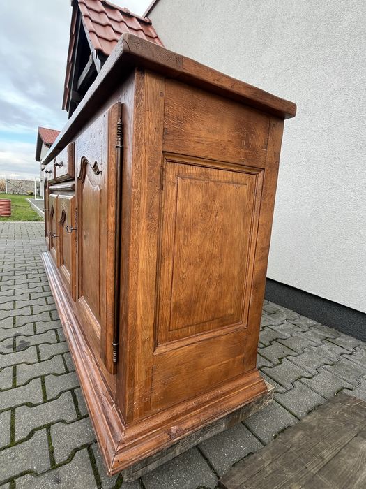 Duża, lita komoda dębowa, 100% drewna