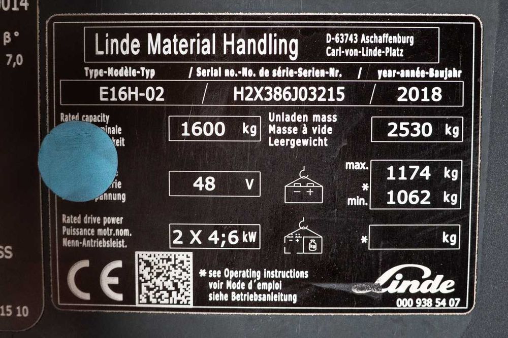 Linde E16H – Empilhador Elétrico 1.600 kg | usado