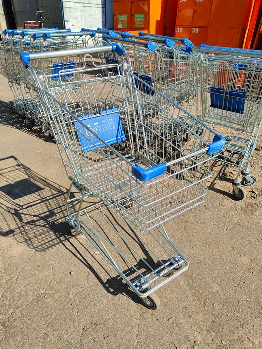Купівельні візки 65 л б в, візки для супермаркету б у, торгові візки