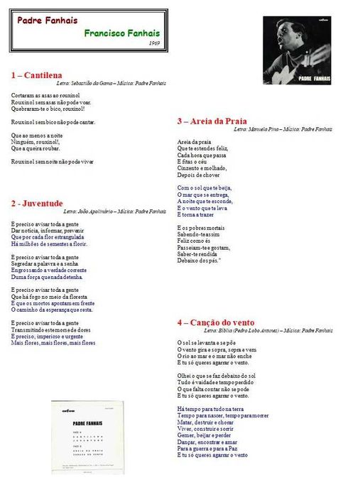 Francisco (Padre) Fanhais	- - - - -	Cantilena	- - - - -	EP