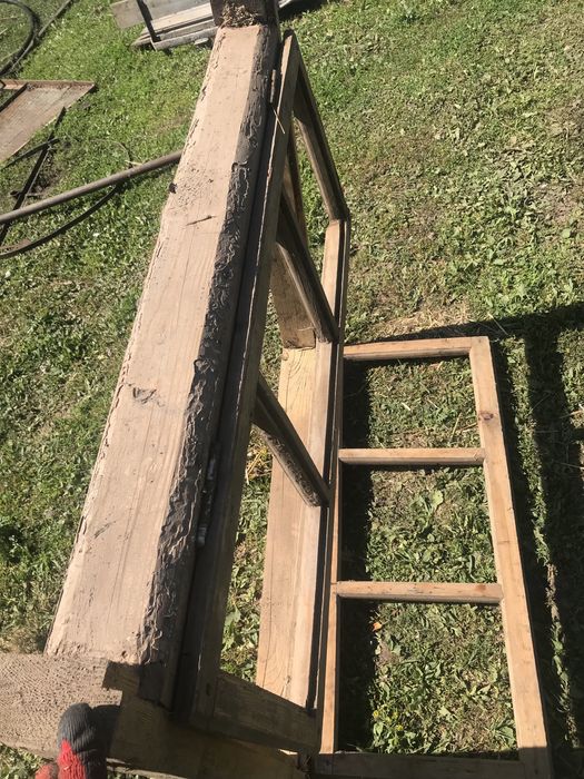 Деревяне вікно на дві половини Коробка Рама з вікнами