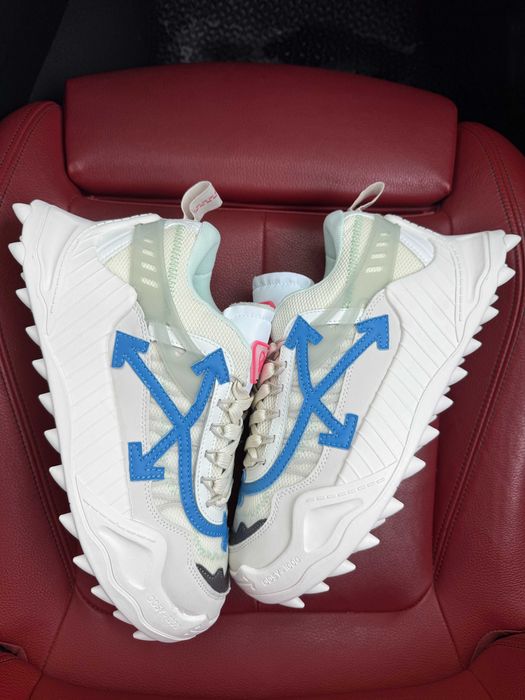 (БЕЗ ПЕРЕДОПЛАТИ) Off-White Odsy-1000 White Dark Blue офф вайт одсі