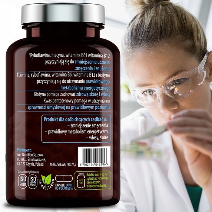 witamina b complex max zmęczenie układ nerwowy umysł metabolizm 90 dni wege