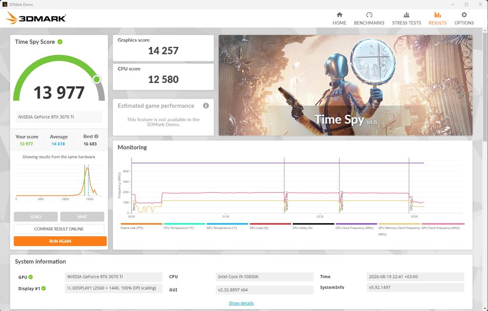 Потужний робочий ПК i9-10850K / RTX 3070 Ti / 64GB RAM