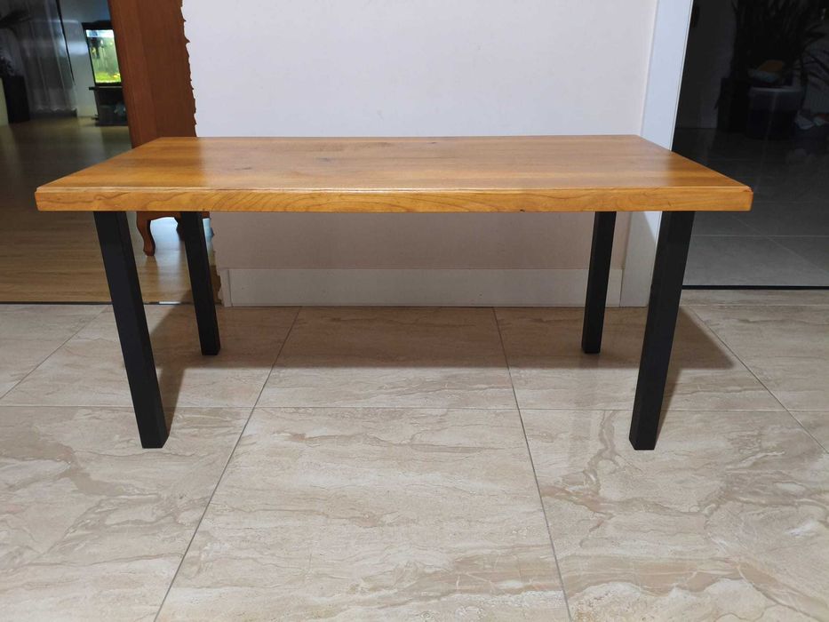 Solidny Stolik Kawowy LOFT | Gruby Blat 4cm | 115x57 | Industrialny