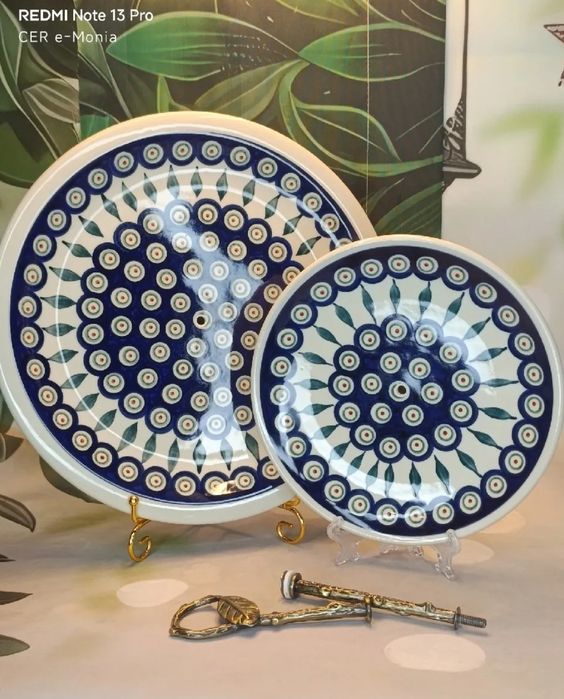 Patera ceramiczna Bolesławiec 2 w 1 27,5 cm ceramika Z.C. Bolesławiec