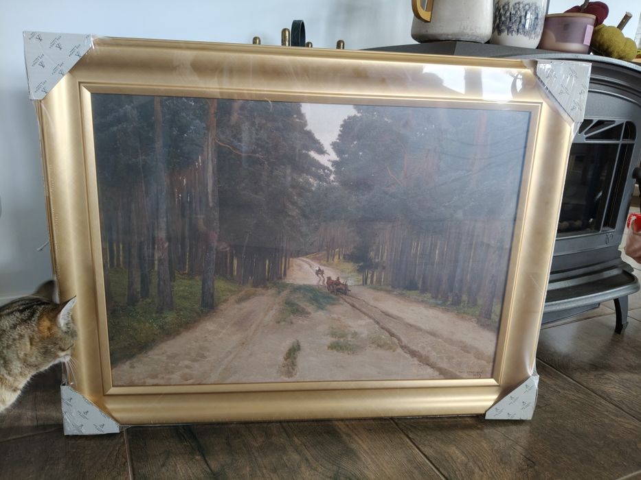 Obraz Chełmoński Droga w lesie reprodukcja