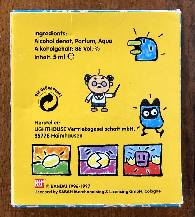 Oryginalna woda toaletowa TAMAGOTCHI Bandai 5 ml MEGA UNIKAT 1997 EDT