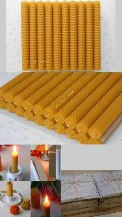 Набір свічок, натуральні свічки, свічки воскові, свічки для тортика