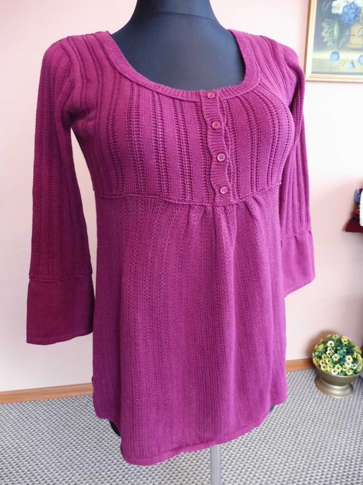 Sweter bordowy Bonprix Collection rozm 40/42