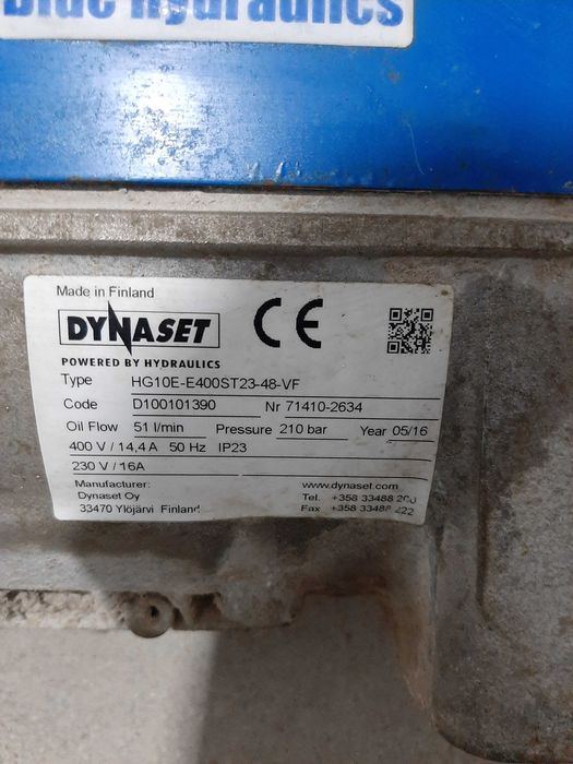 Generator Agregat hydrauliczny DYNASET HG10E-E400ST23-48-VF – 10 kVA / 400 V / 230 V