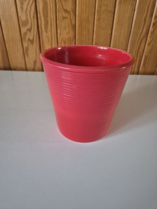 Doniczka osłonka ceramiczna czerwona