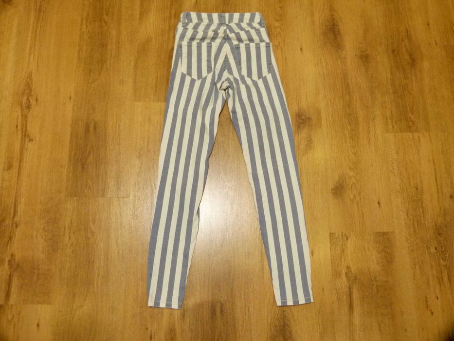 Primark spodnie jeans rurki w paski rozm 32 XXS