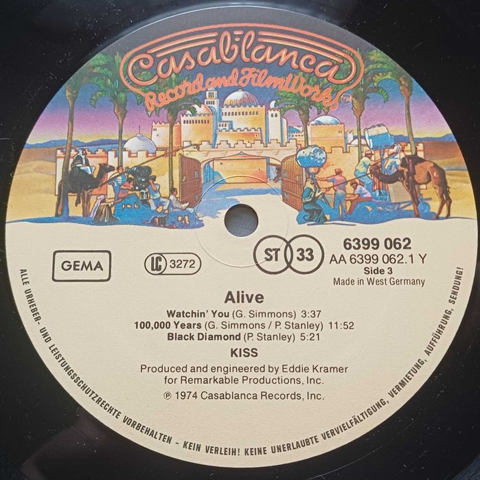 KISS – Alive! (1980, Germany, Casablanca Records)