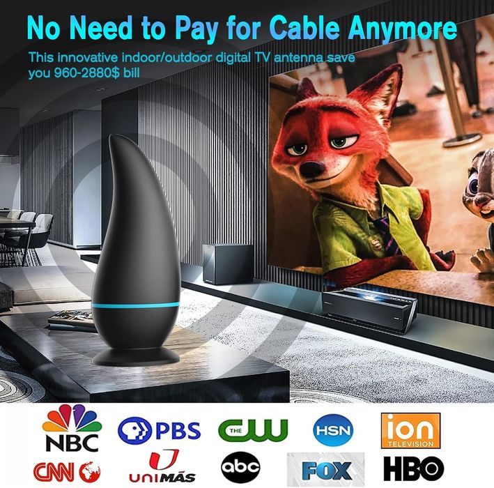 Antena Wewnętrzna 5G Do Telewizji Cyfrowej HD